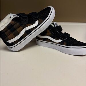 Vans Old Skool Velcro Plaid Sneakers